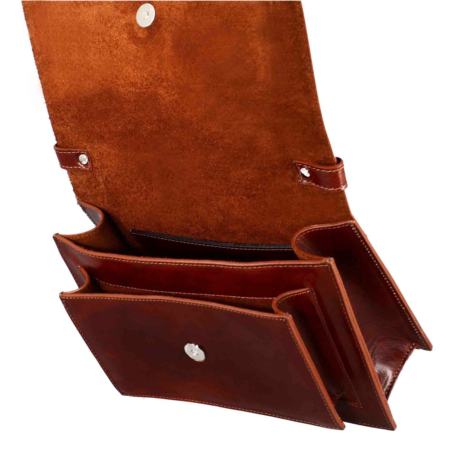 Borsa Contessina da donna classica in pelle liscia colore marrone
