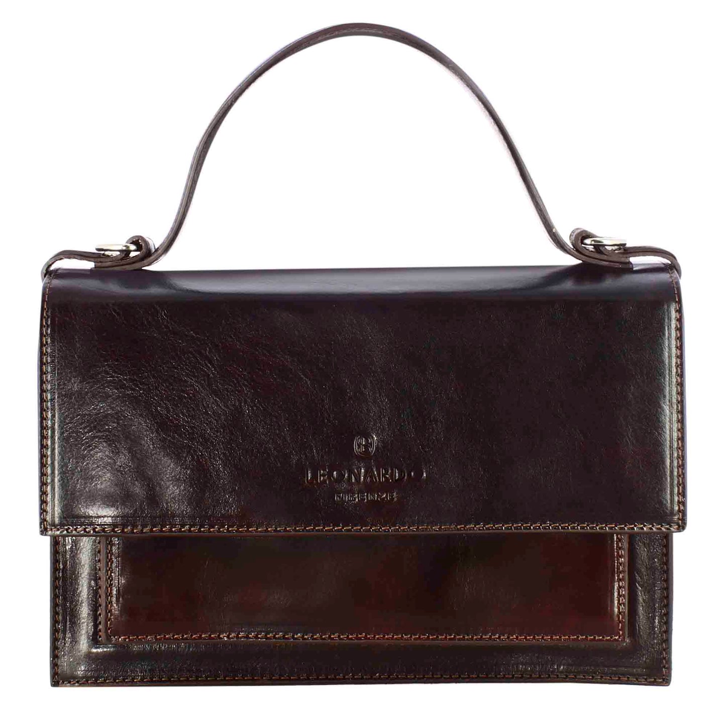 Borsa Contessina da donna classica in pelle liscia colore marrone