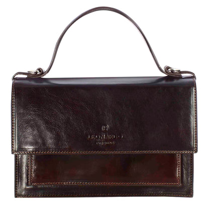 Borsa Contessina da donna classica in pelle liscia colore marrone
