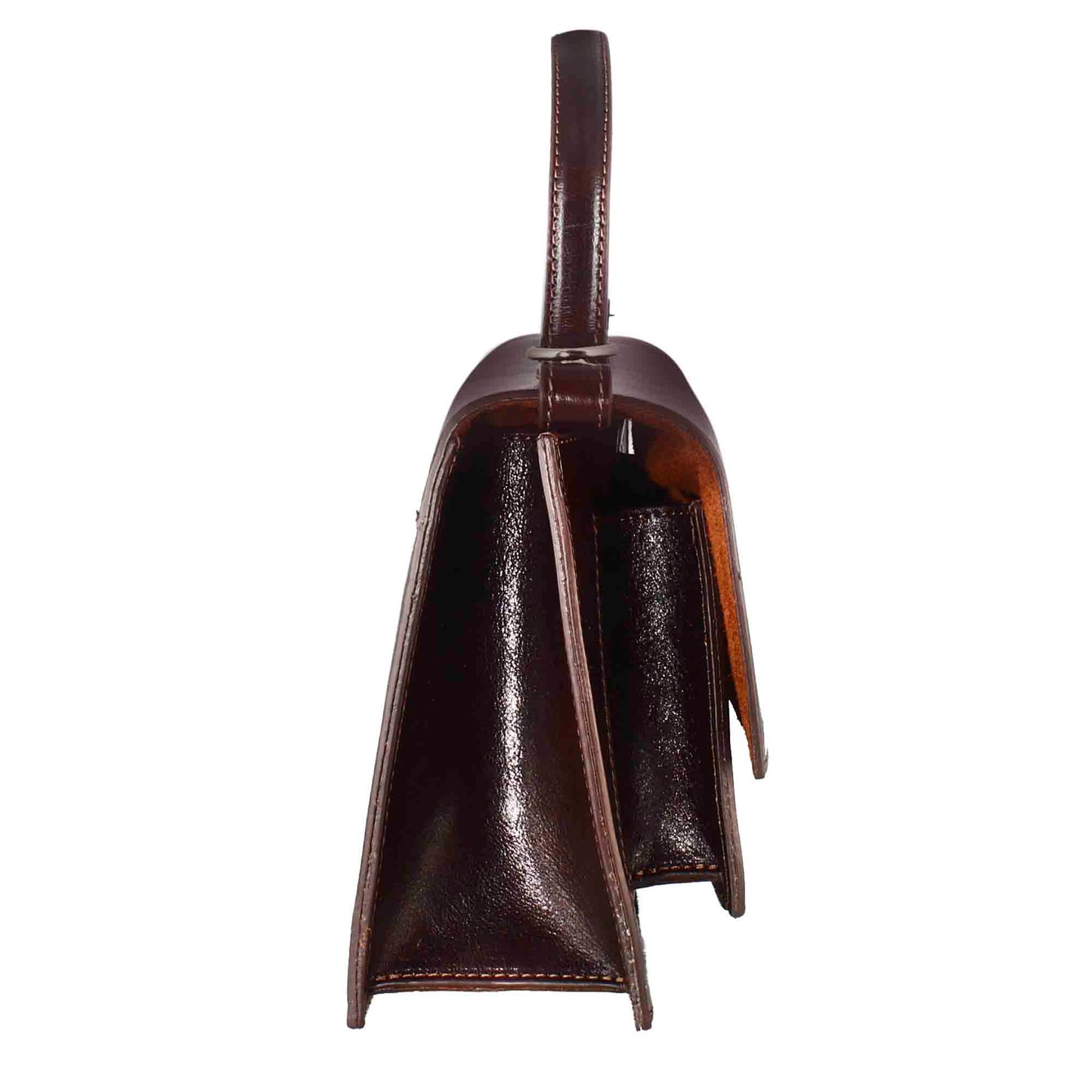 Borsa Contessina da donna classica in pelle liscia colore marrone