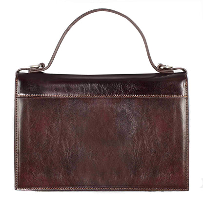 Borsa Contessina da donna classica in pelle liscia colore marrone