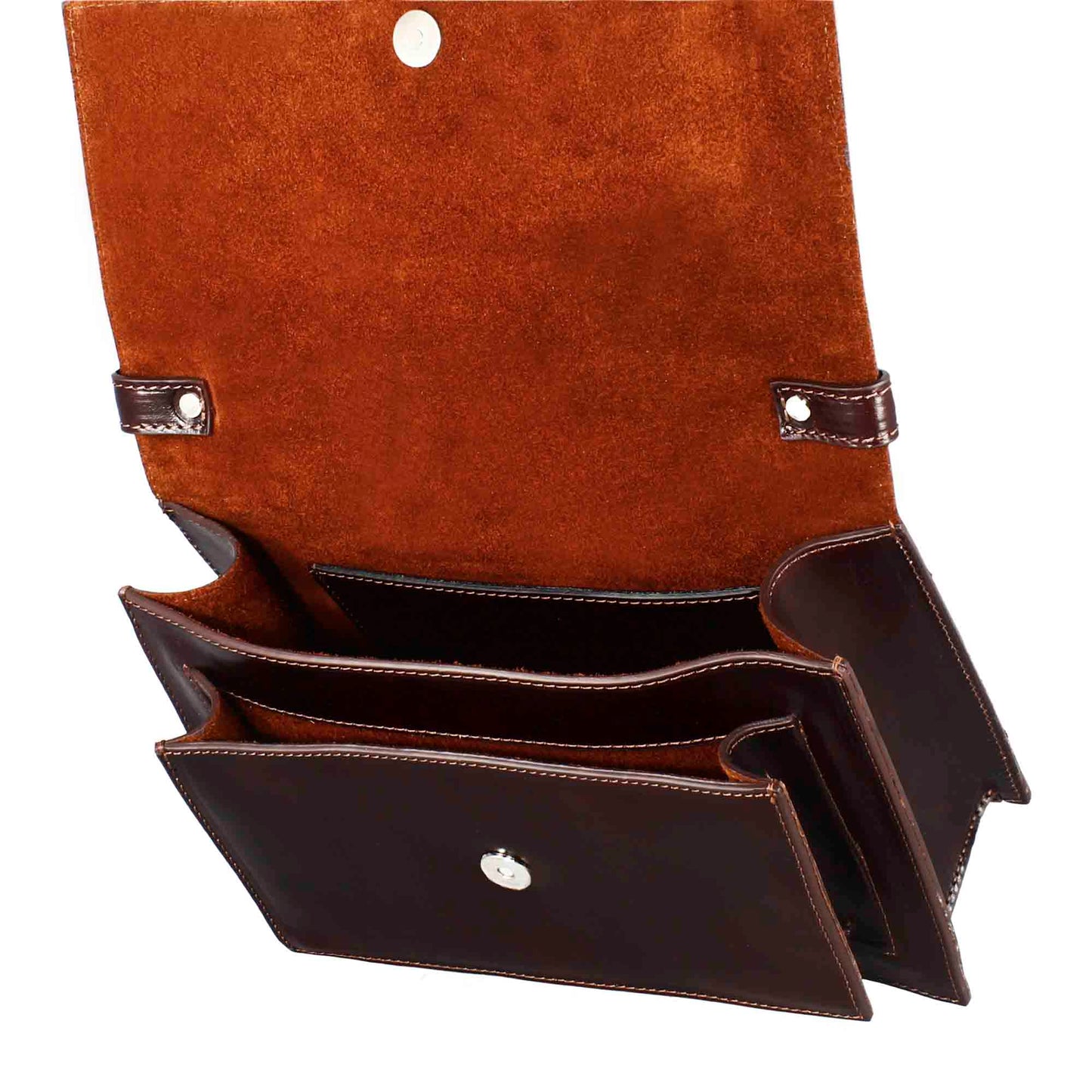 Borsa Contessina da donna classica in pelle liscia colore marrone