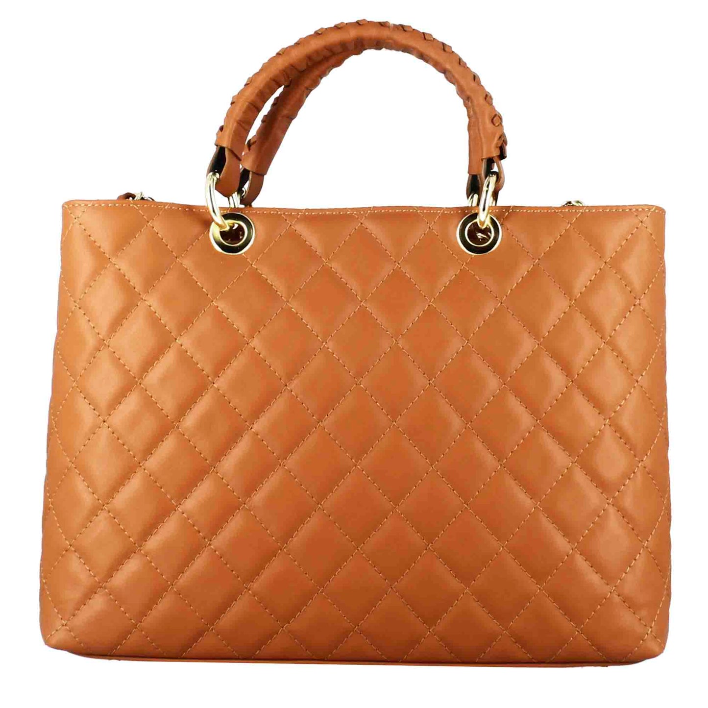 Borsa shopper Vanity con tracolla in pelle trapuntata
