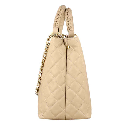 Borsa shopper Vanity con tracolla in pelle trapuntata