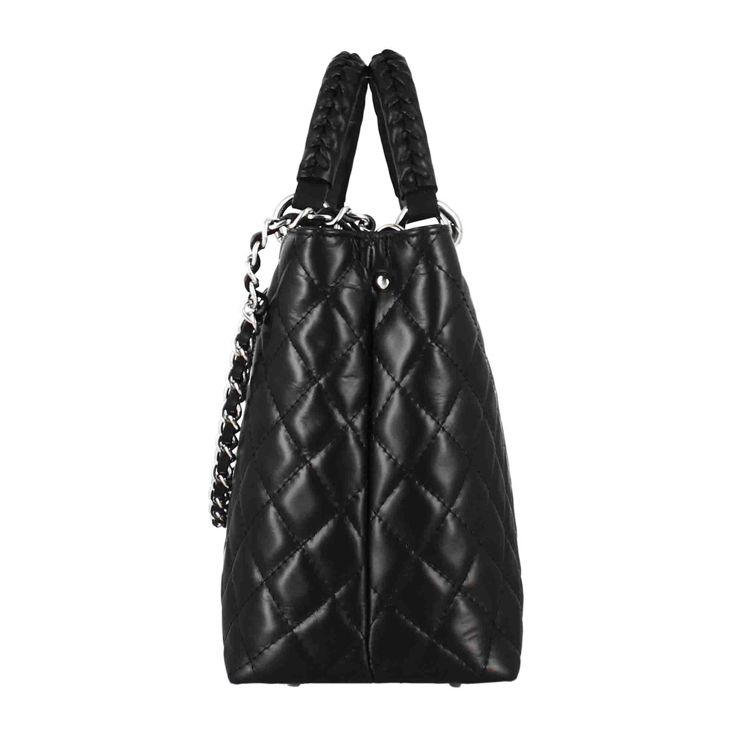 Borsa shopper Vanity con tracolla in pelle trapuntata