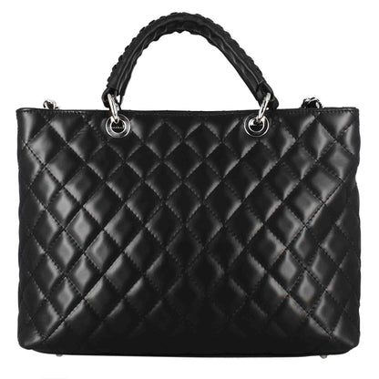 Borsa shopper Vanity con tracolla in pelle trapuntata