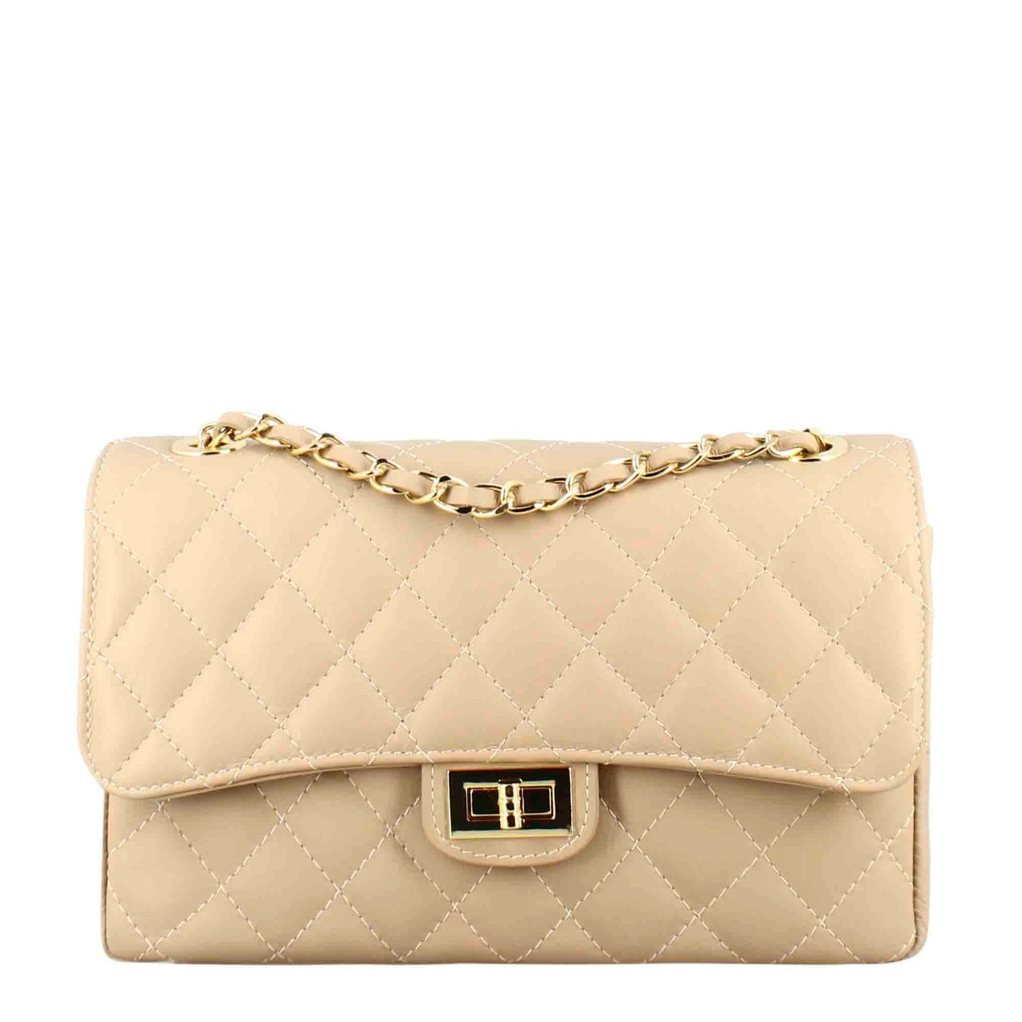Medium Quilted Leather Vanity Shoulder Bag