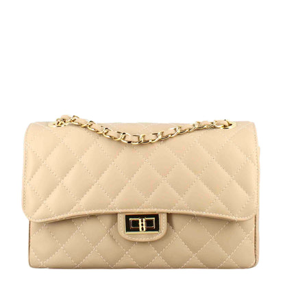 Medium Quilted Leather Vanity Shoulder Bag