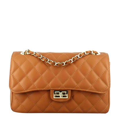 Medium Quilted Leather Vanity Shoulder Bag