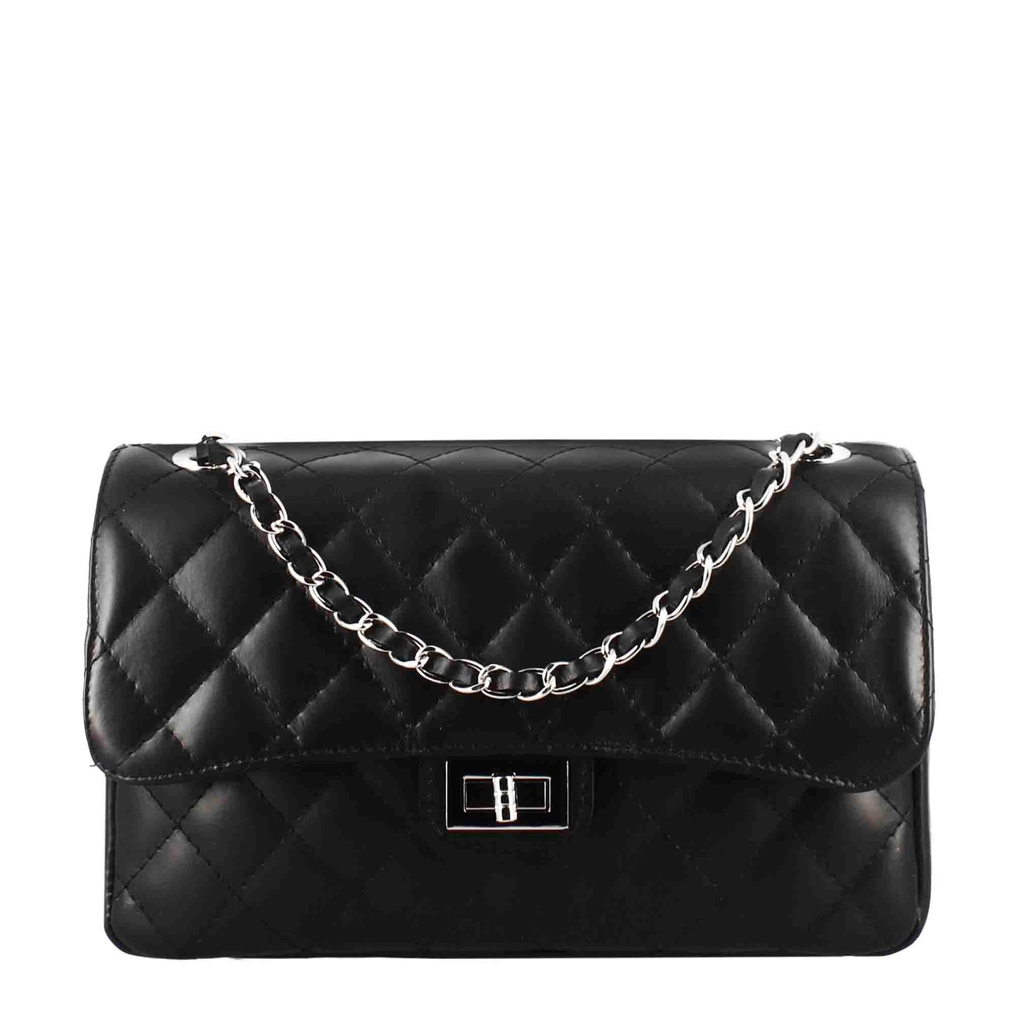 Medium Quilted Leather Vanity Shoulder Bag