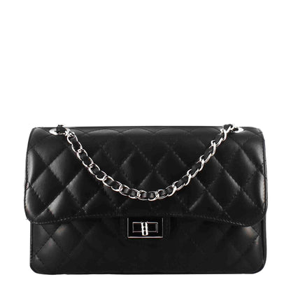 Medium Quilted Leather Vanity Shoulder Bag