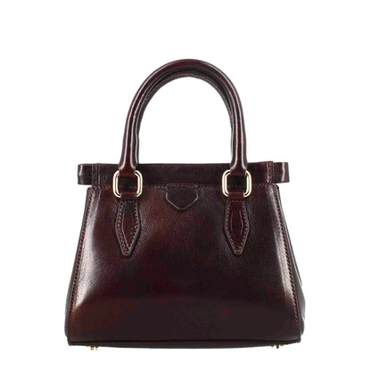 Fiorenza leather handbag with removable shoulder strap