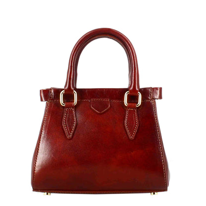 Fiorenza leather handbag with removable shoulder strap