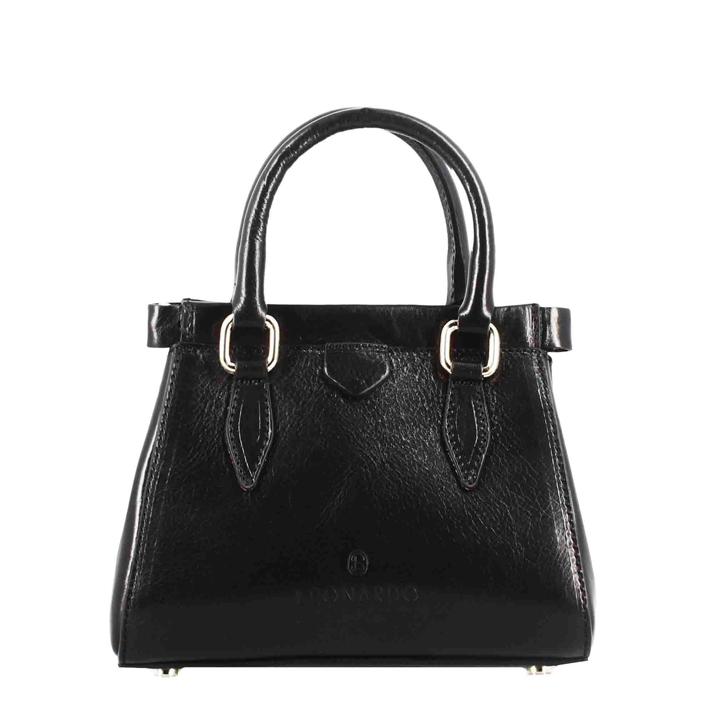Fiorenza leather handbag with removable shoulder strap