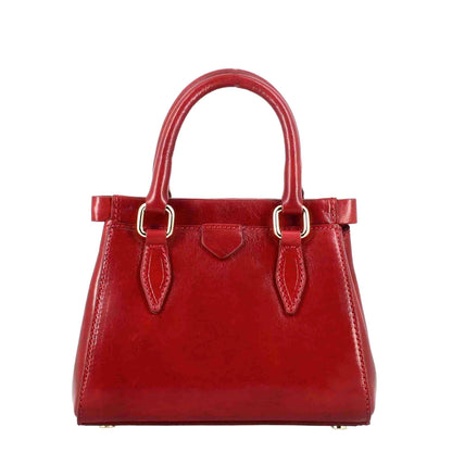 Fiorenza leather handbag with removable shoulder strap