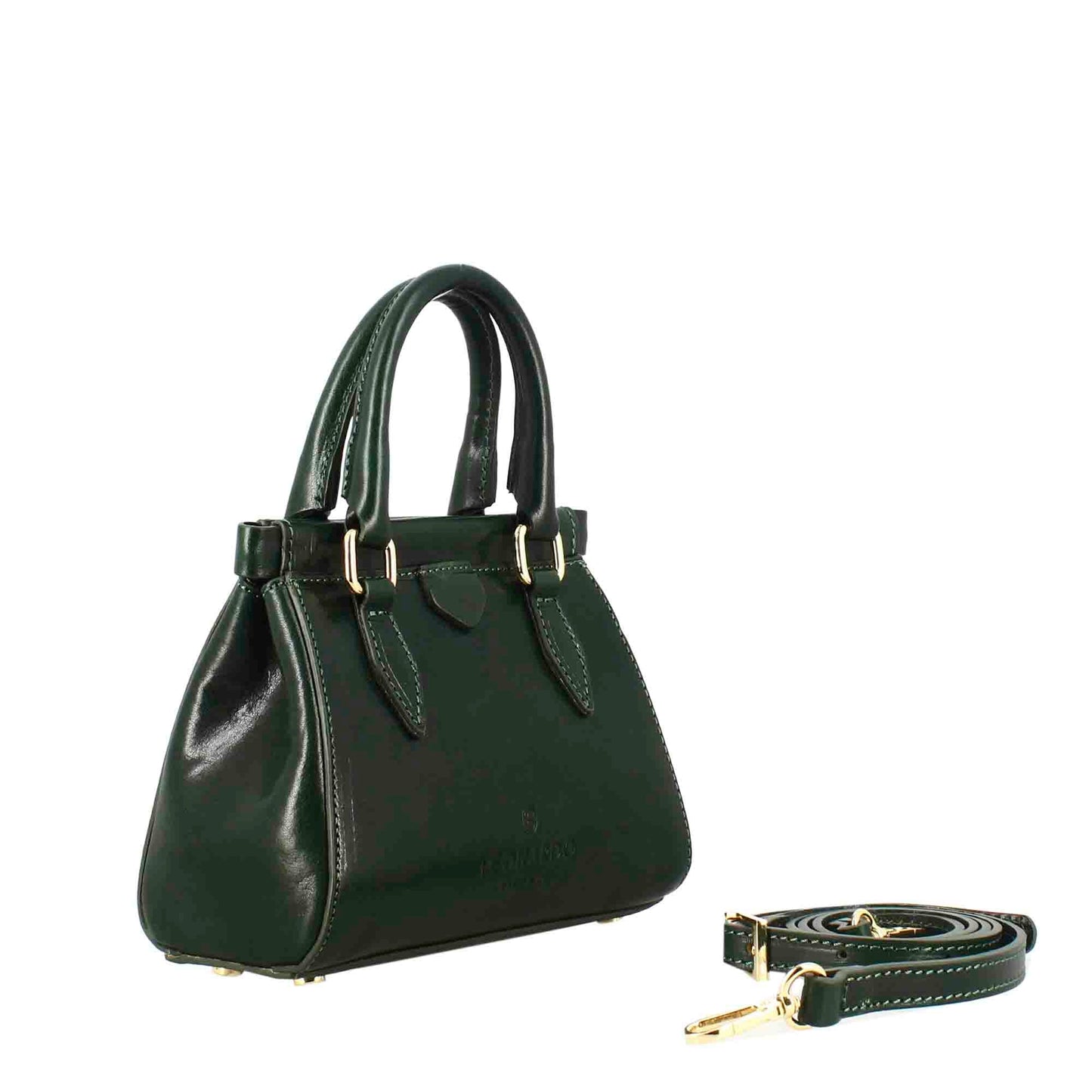 Fiorenza leather handbag with removable shoulder strap