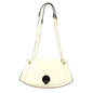 Women's Leather Shoulder Bag with Gold Metal Clasp