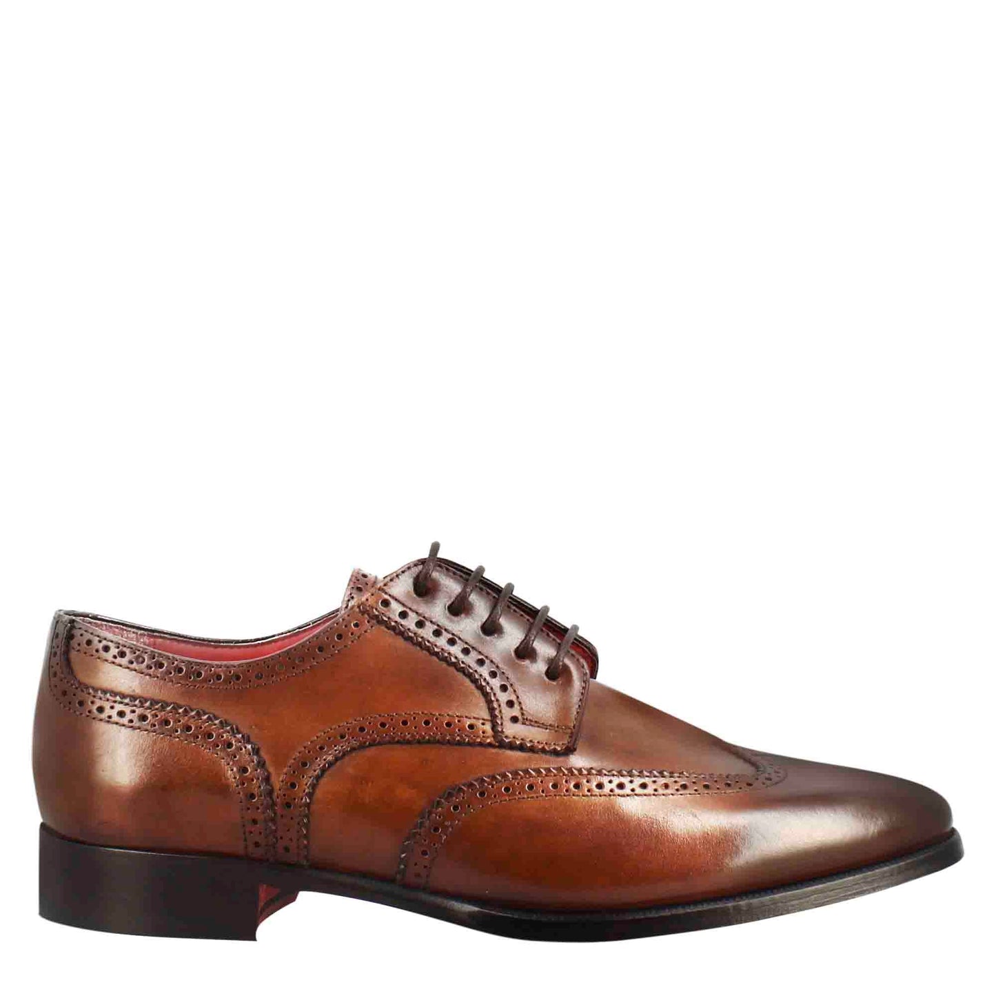 Derby full brogue da uomo punta squadrata