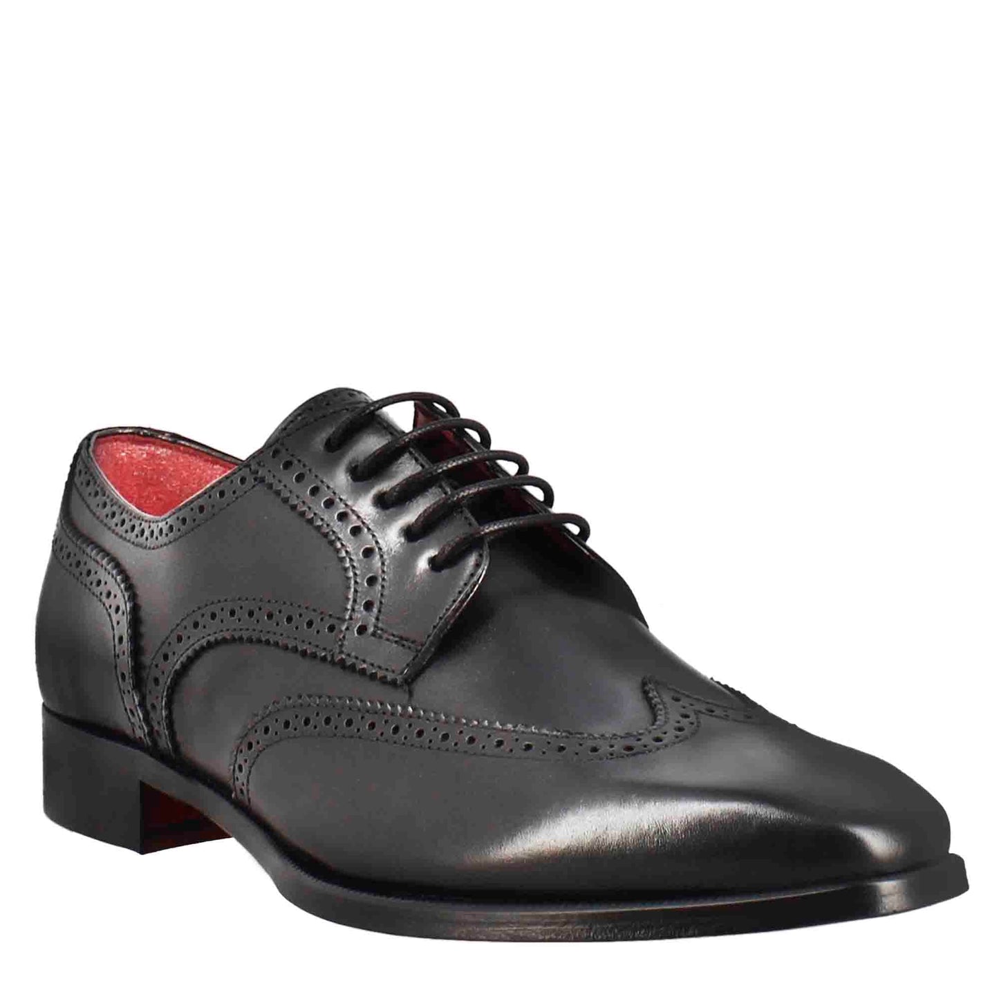 Derby full brogue da uomo punta squadrata