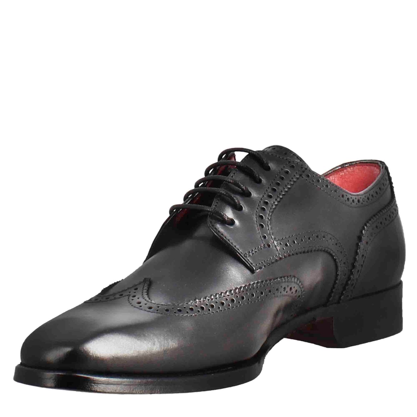 Derby full brogue da uomo punta squadrata