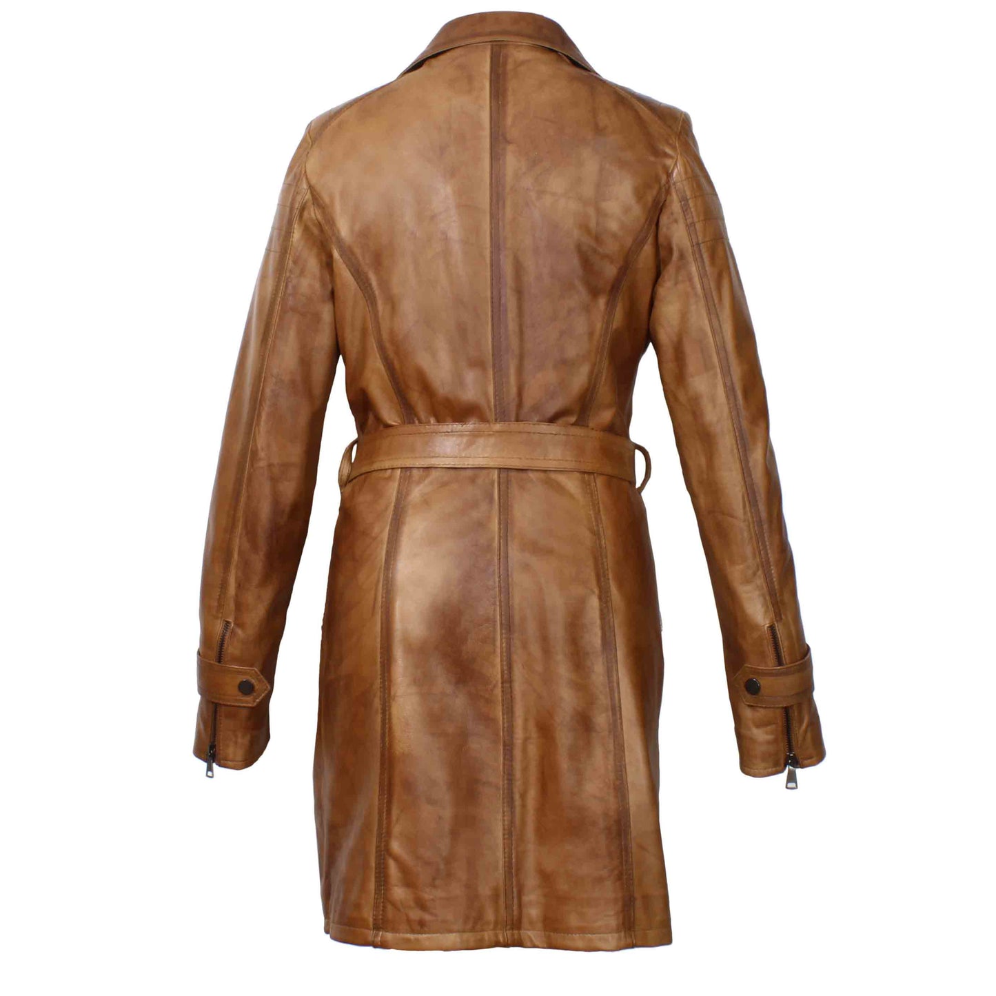 Giacca lunga da donna in pelle