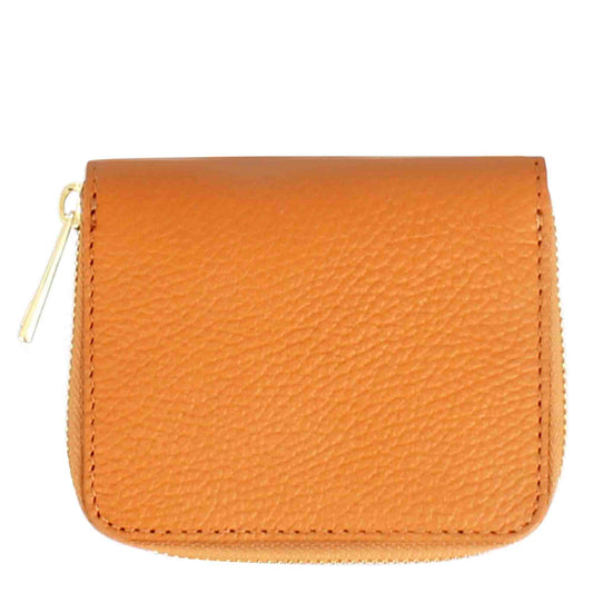 Women's Small Leather Zipper Wallet