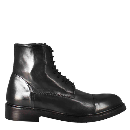 Men's high diver ankle boot in vintage effect leather