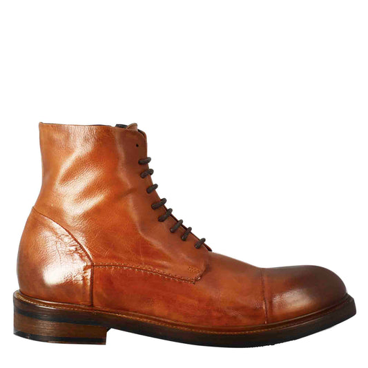 Men's high diver ankle boot in vintage effect leather