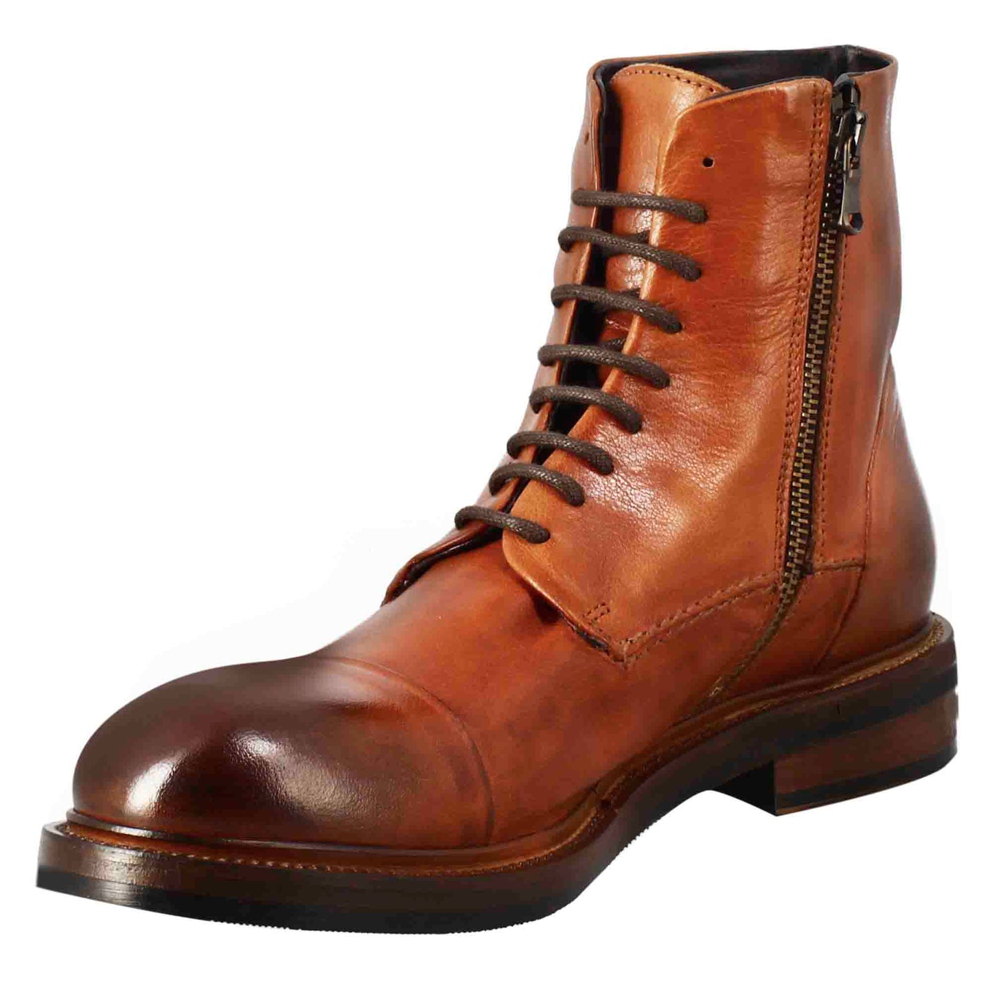 Men's high diver ankle boot in vintage effect leather