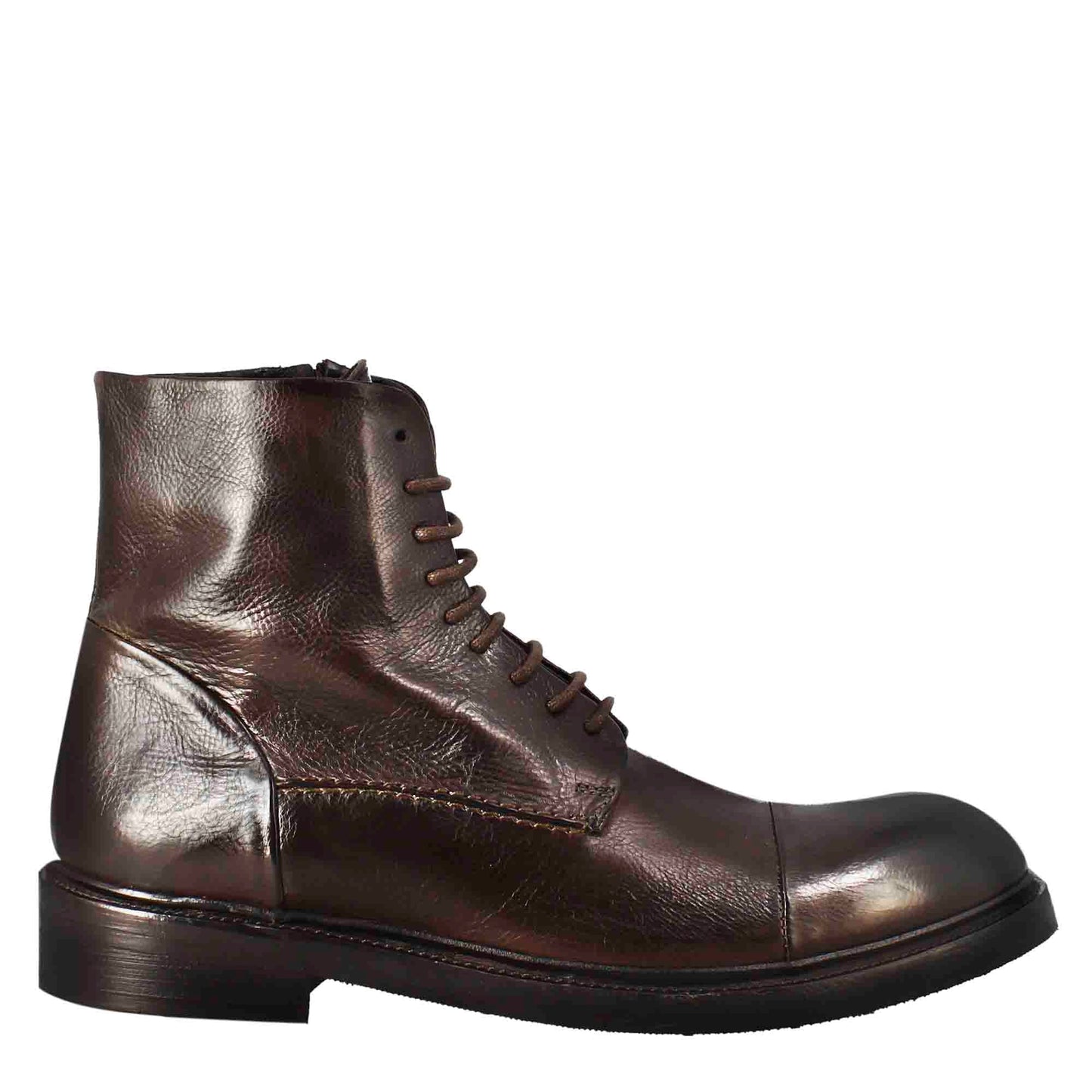 Men's high diver ankle boot in vintage effect leather