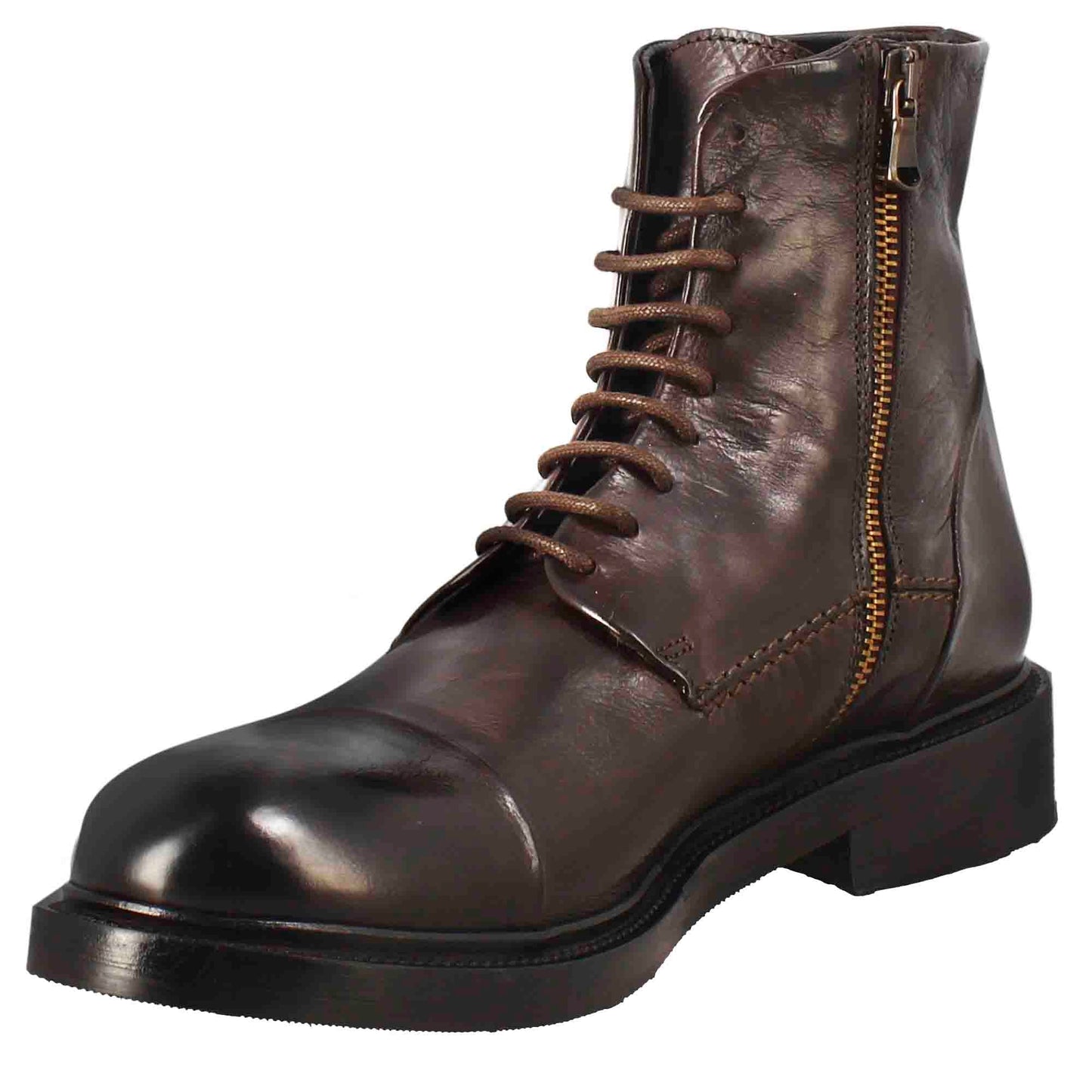 Men's high diver ankle boot in vintage effect leather