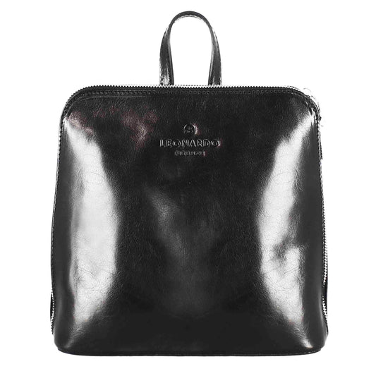 Ginevra backpack for women in smooth leather with zipper