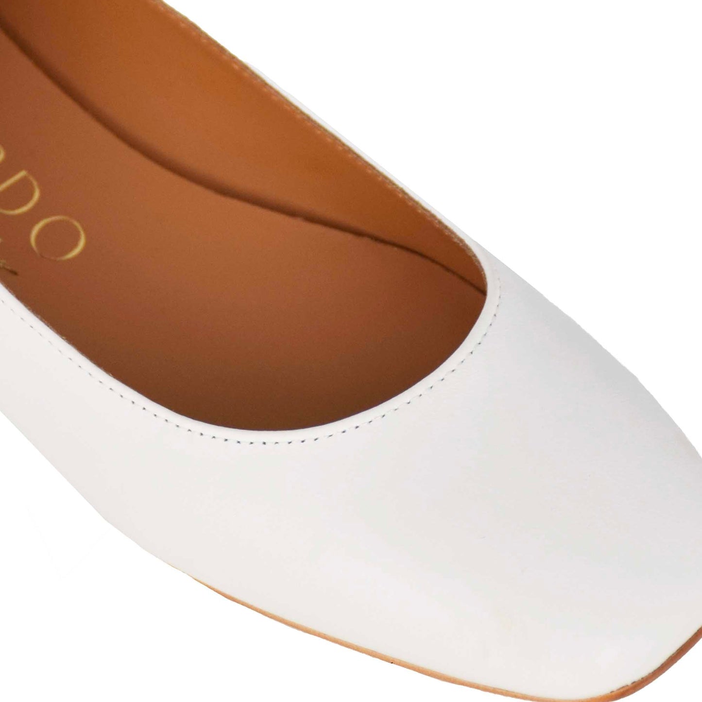 Ballerina casual da donna in pelle liscia fatta a mano
