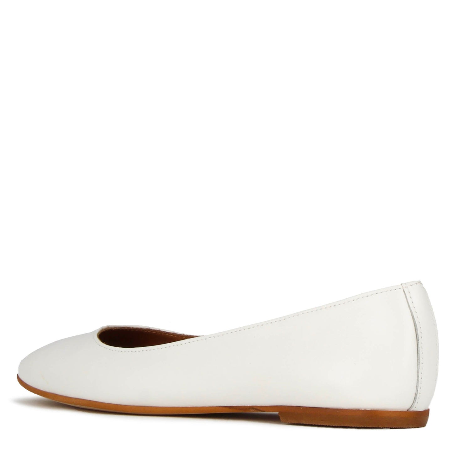 Ballerina casual da donna in pelle liscia fatta a mano