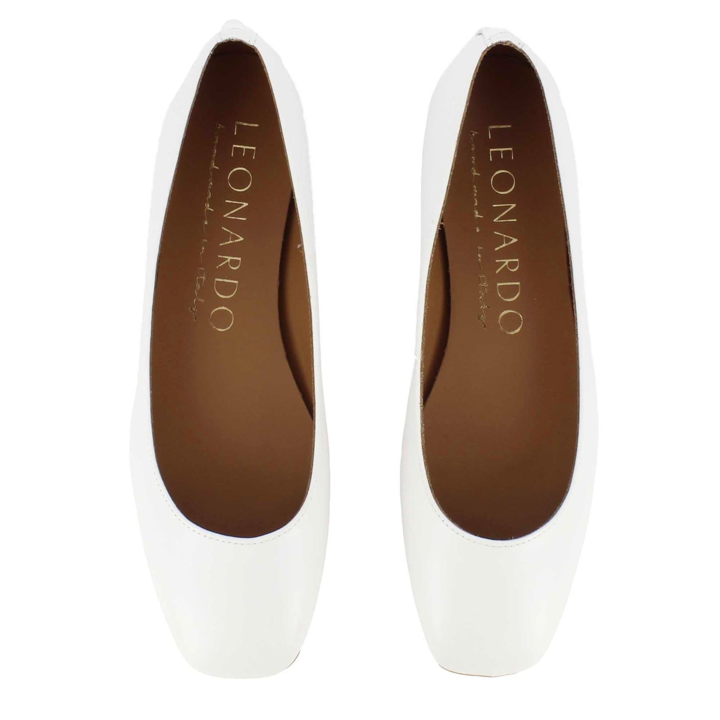 Ballerina casual da donna in pelle liscia fatta a mano