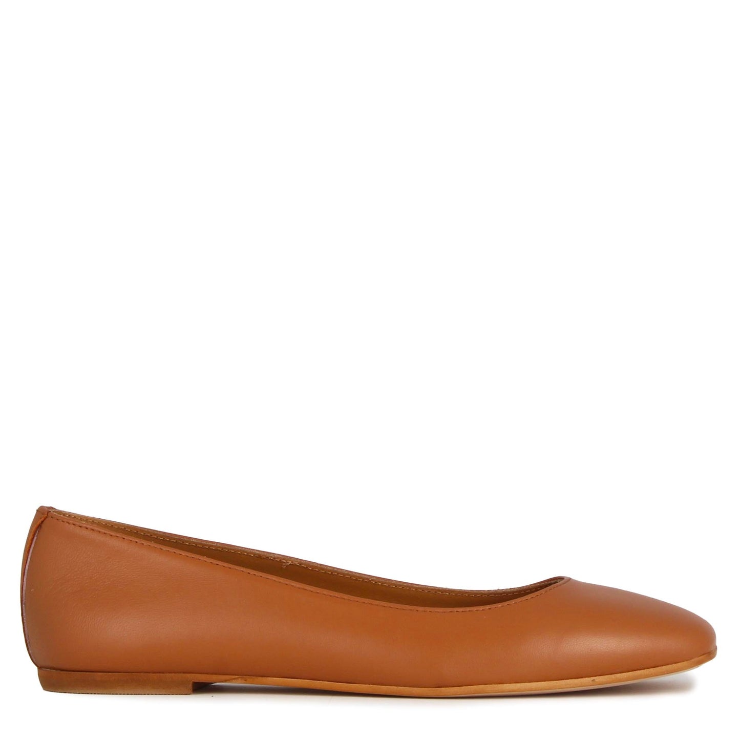 Ballerina casual da donna in pelle liscia fatta a mano