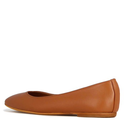 Ballerina casual da donna in pelle liscia fatta a mano