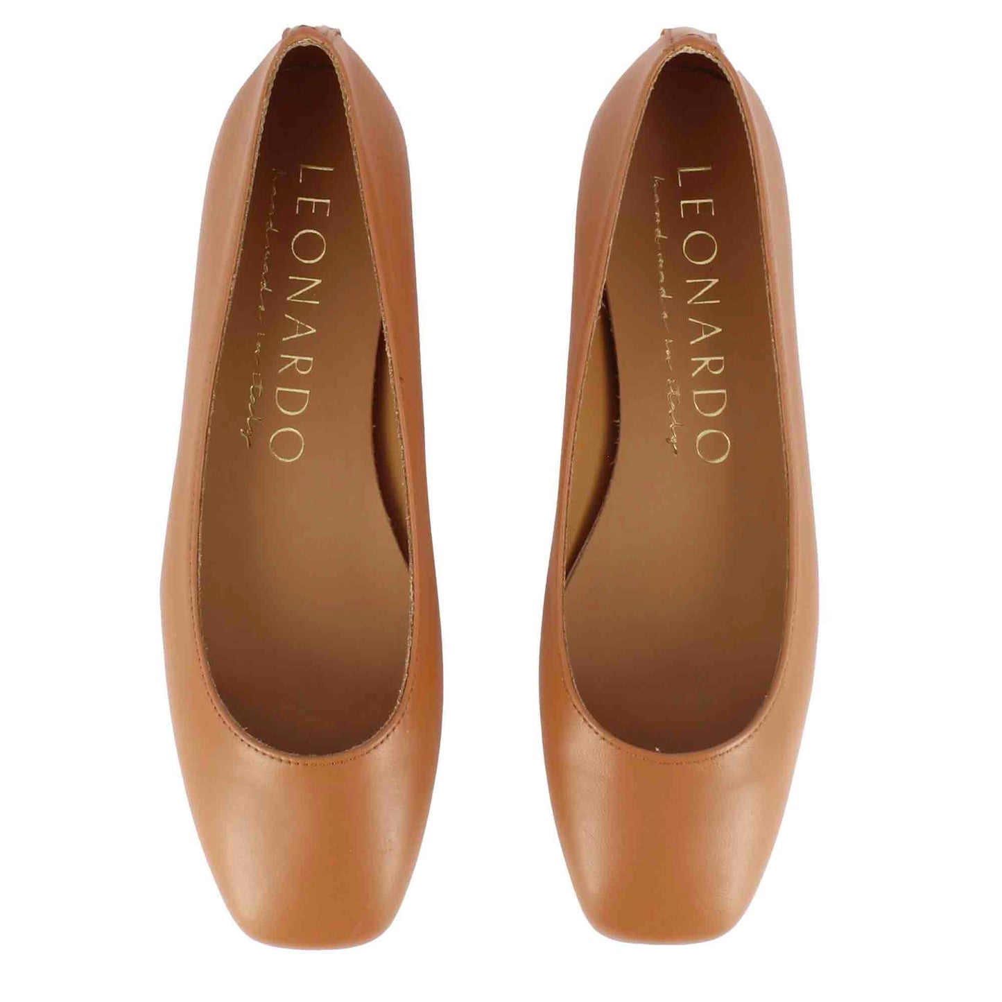 Ballerina casual da donna in pelle liscia fatta a mano
