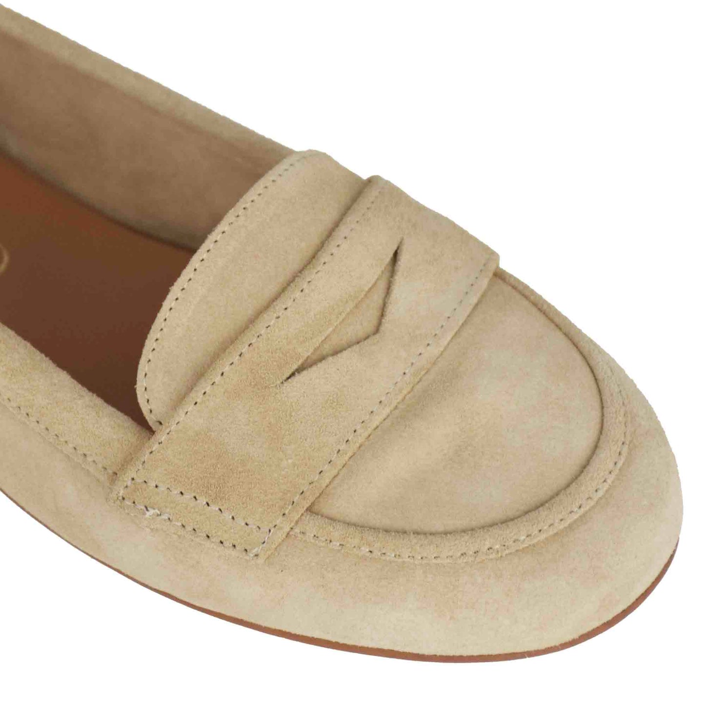 Ballerina college da donna in pelle scamosciata
