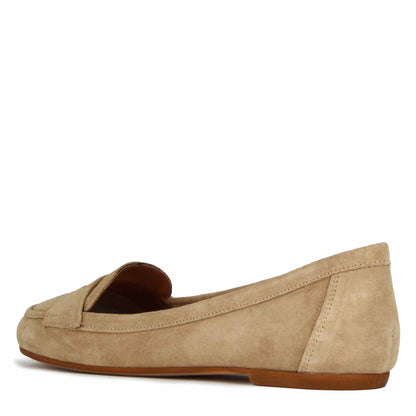 Ballerina college da donna in pelle scamosciata