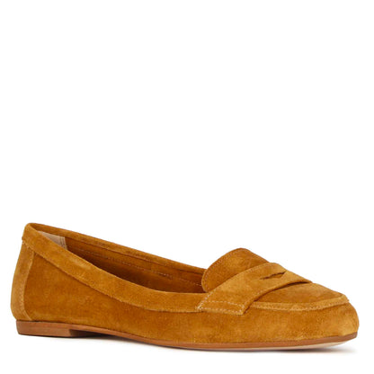 Ballerina college da donna in pelle scamosciata