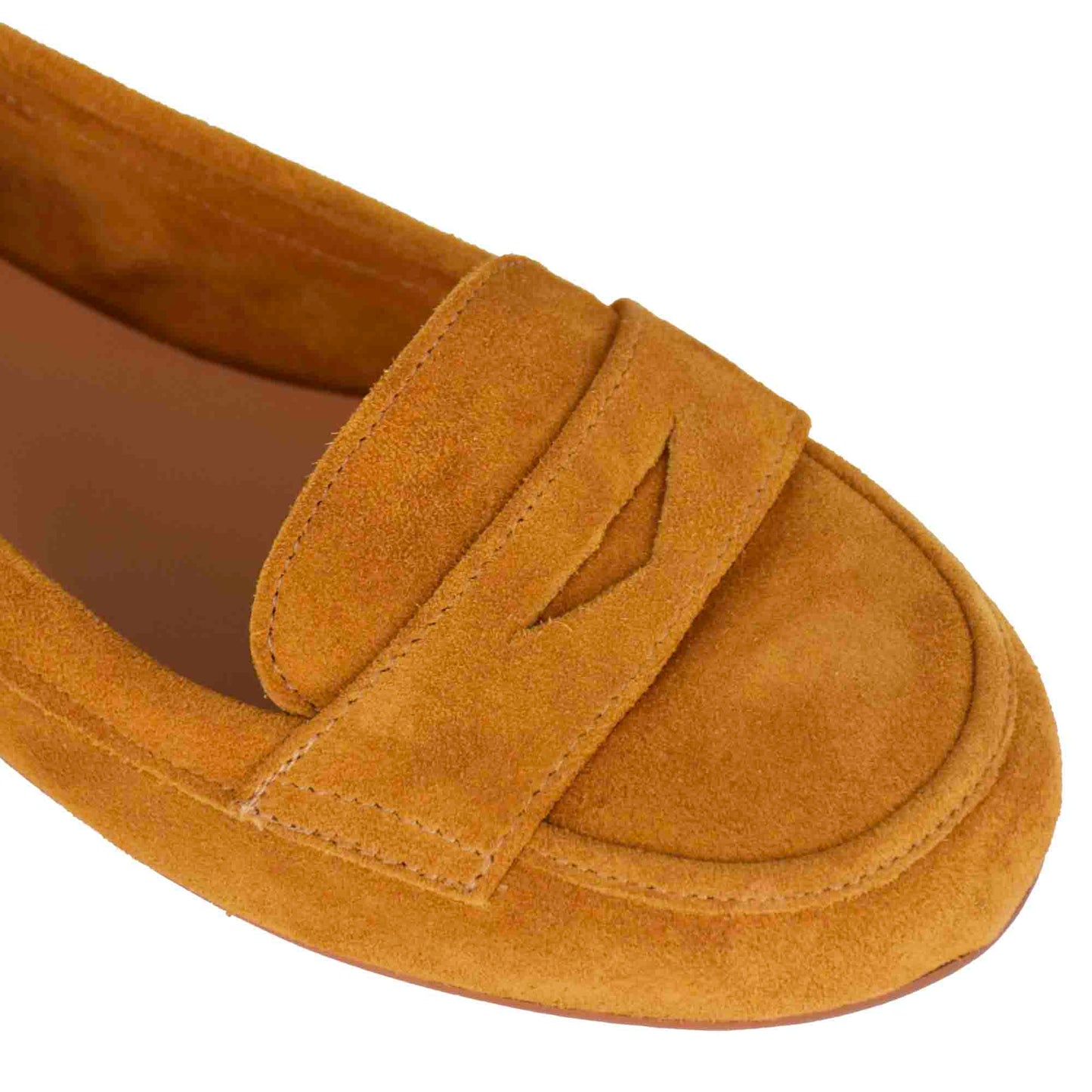 Ballerina college da donna in pelle scamosciata