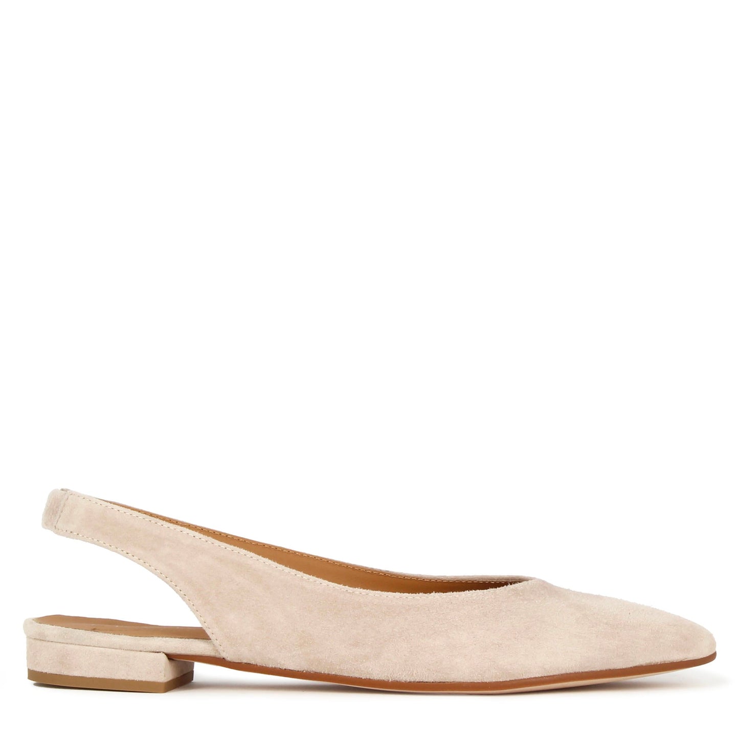 Ballerina slingback da donna in pelle scamosciata