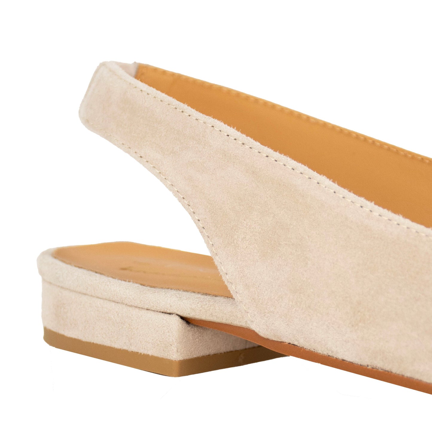 Ballerina slingback da donna in pelle scamosciata