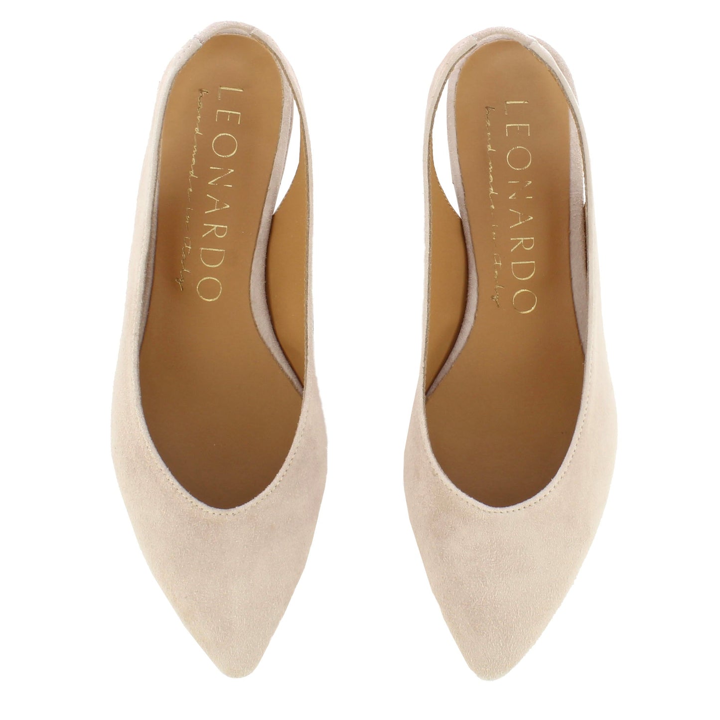 Ballerina slingback da donna in pelle scamosciata