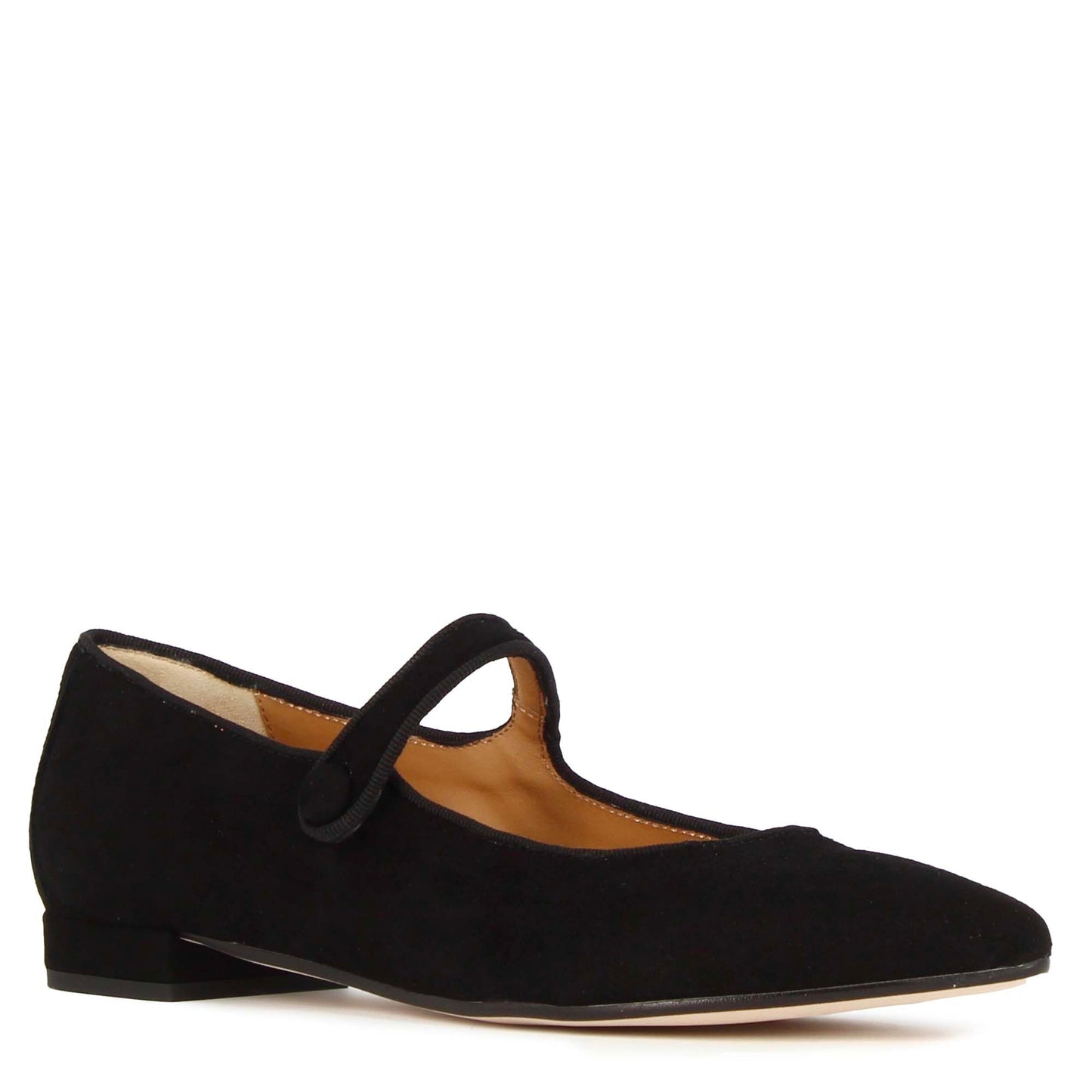 Women's Mary Jane Suede Ballet Flat with Strap