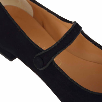 Women's Mary Jane Suede Ballet Flat with Strap