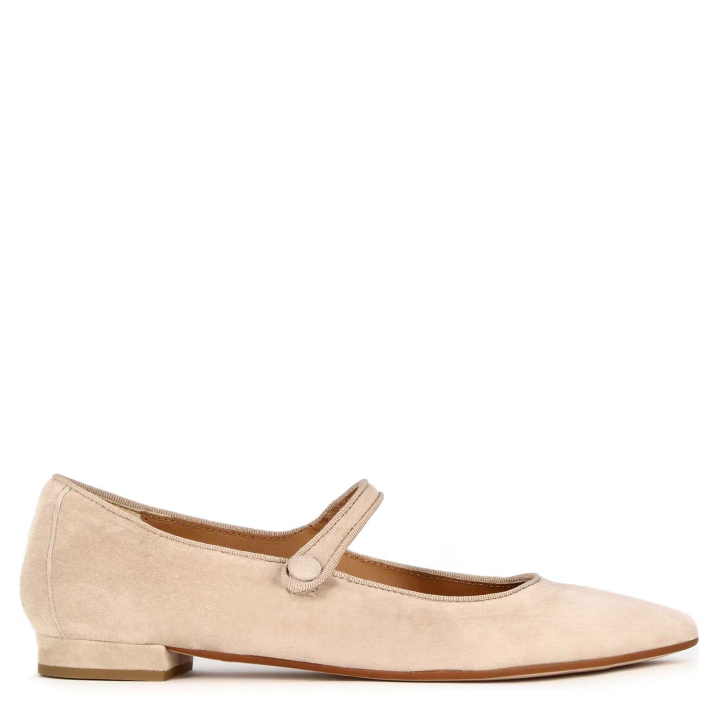 Women's Mary Jane Suede Ballet Flat with Strap