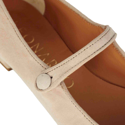 Women's Mary Jane Suede Ballet Flat with Strap