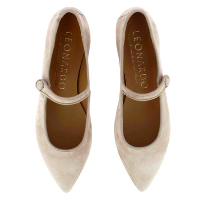 Women's Mary Jane Suede Ballet Flat with Strap
